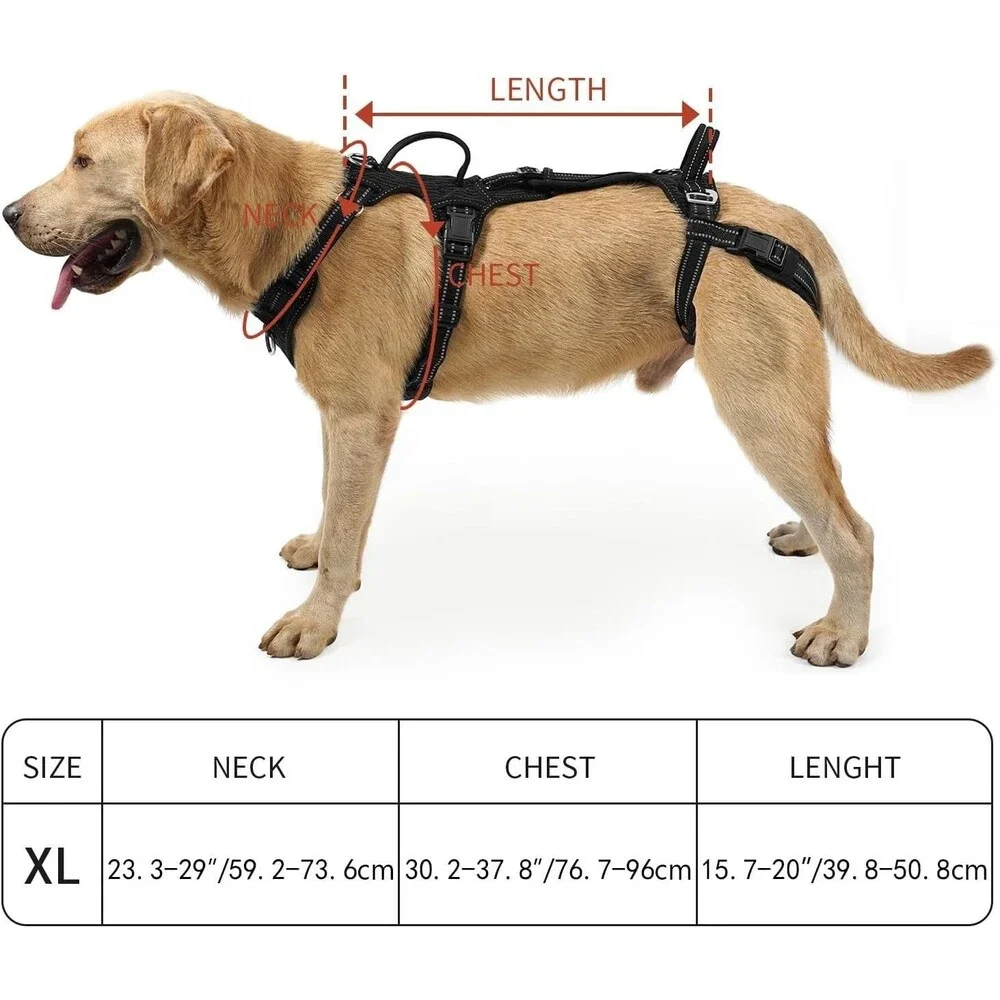 COODEO Mobility Dog Lift Harness, Support Sling & Walking Sling for Dogs, Blk XL